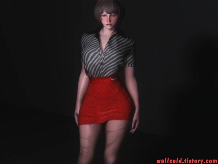 스카이림 의상 - 정장 의상 teacher outfit clothes hdt skyrim mod 002