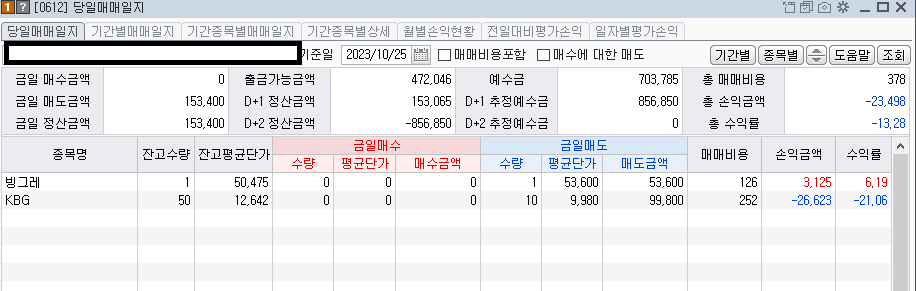 2023-10-25 주식 매매내역