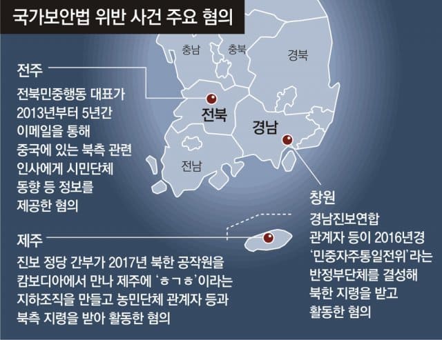 충격! “창원 간첩단, 전국단위 지하조직 결성해 활동”...문 5년 맘 놓고 활동