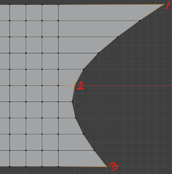 3개의 버택스를 잡았을 때