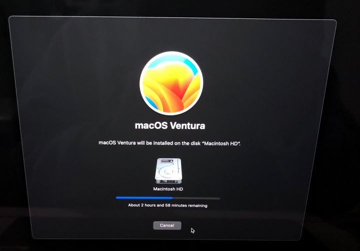 macOS 설치 화면
