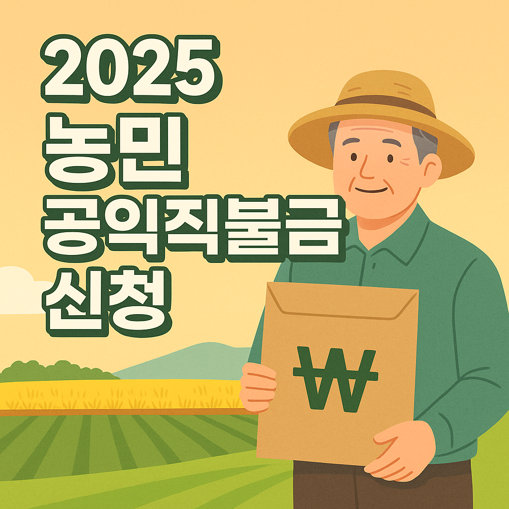농민 공익직불금 신청 방법