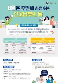 8월 주민세 납부 기간과 방법