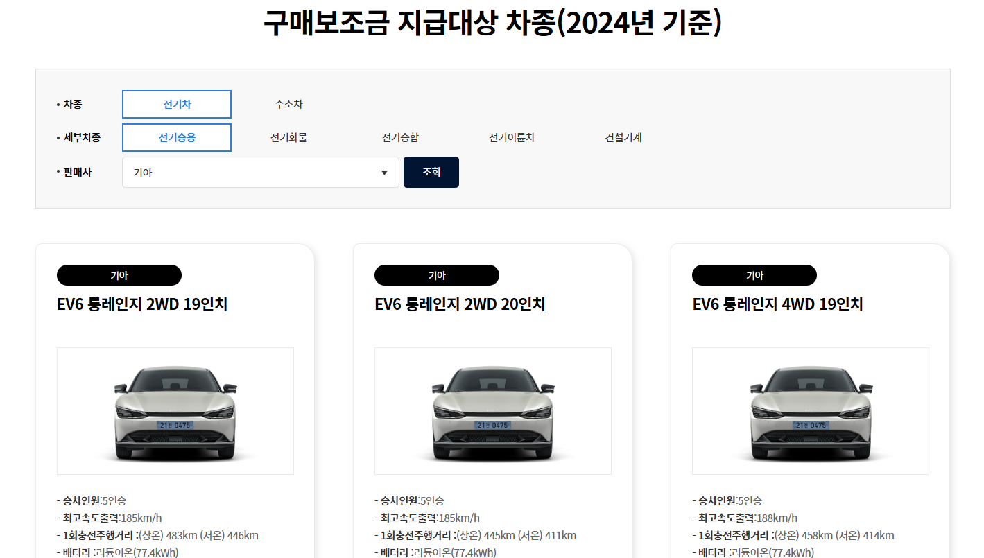 2024년 전기차 보조금 - undefined - 2. 차종별 보조 확인방법 2024년 전기차 보조금 - undefined - 2. 차종별 보조 확인방법