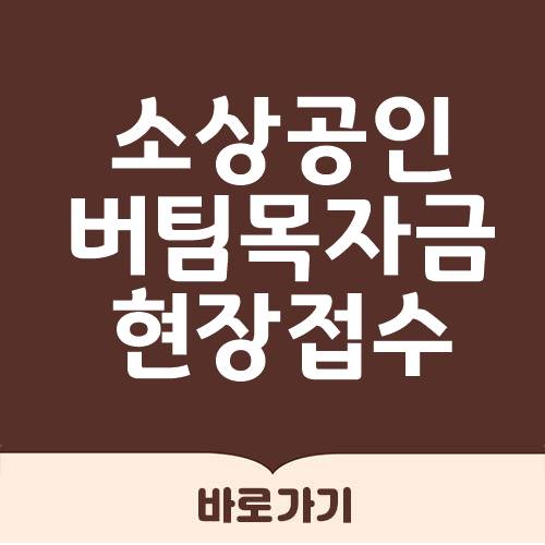  소상공인 버팀목자금 현장접수