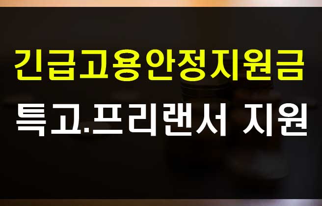  긴급고용안정지원금 프리랜서, 특고 신청 방법과 서류