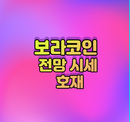  보라코인 전망 시세 호재 [카카오] 어때?