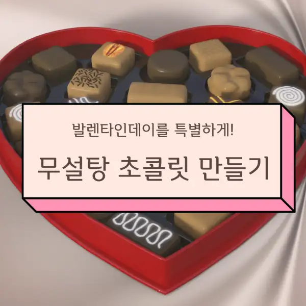 무설탕 초콜릿 만들기