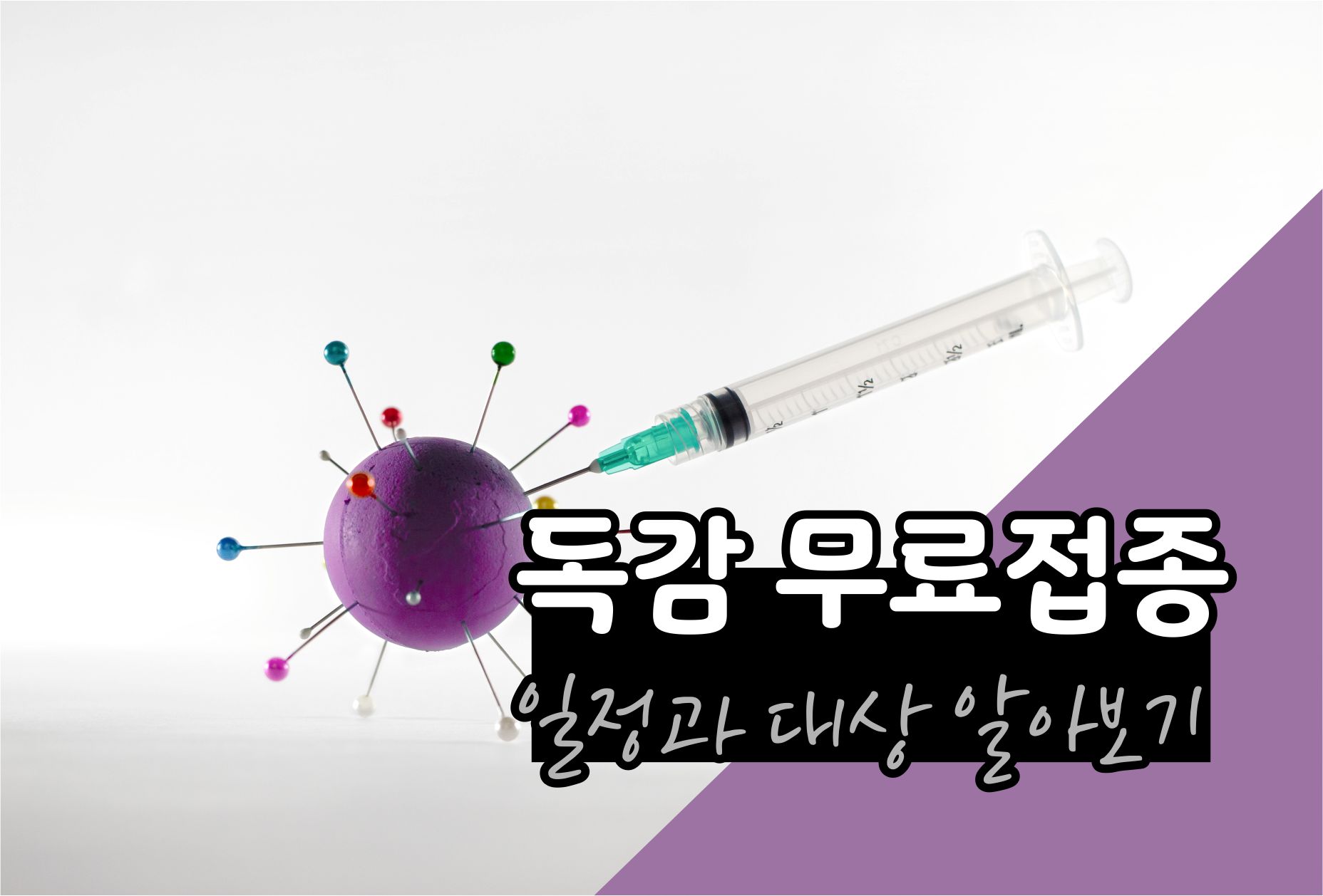  독감무료접종 일정과 대상 알아보세요
