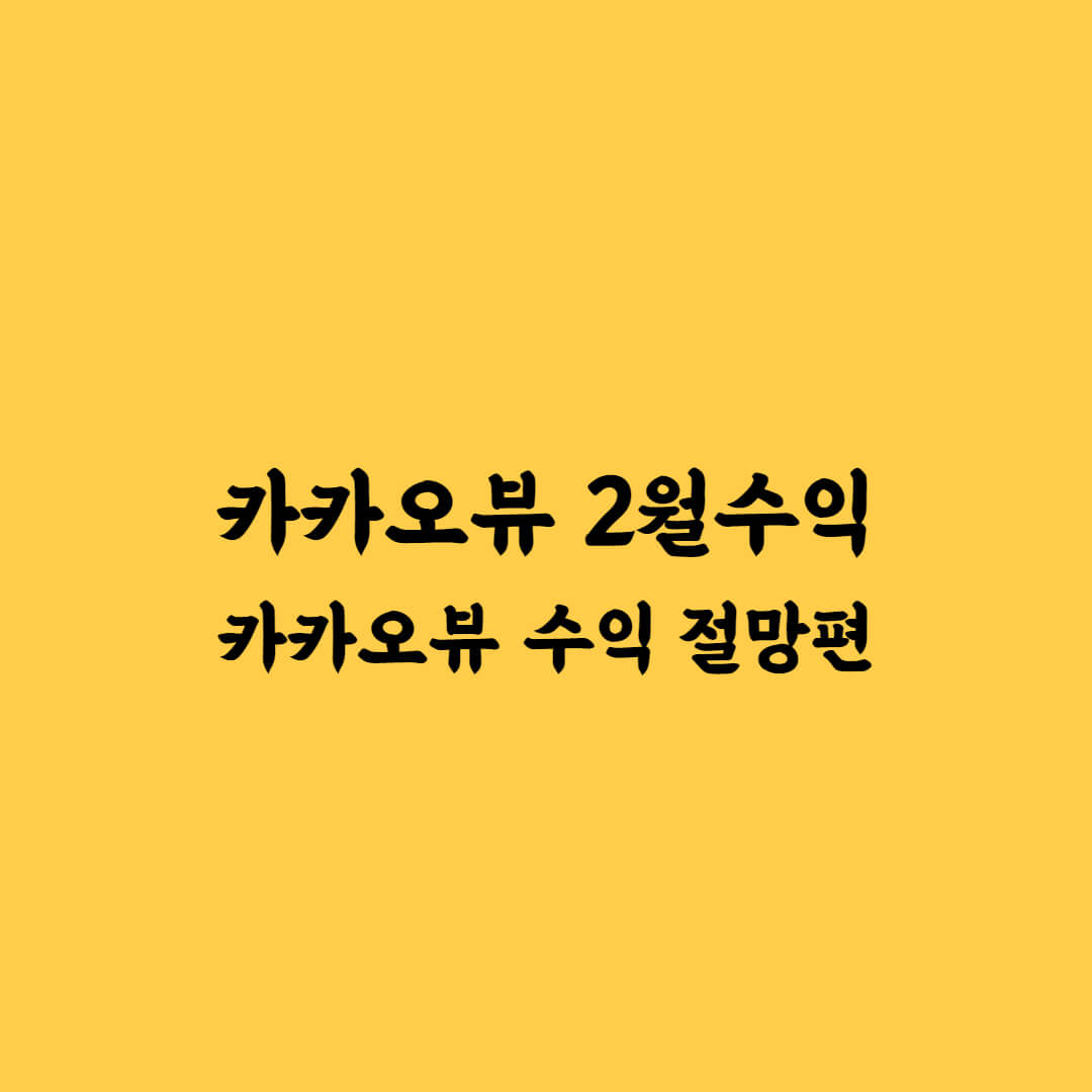 현실적인-카카오뷰-2월-수익공개
