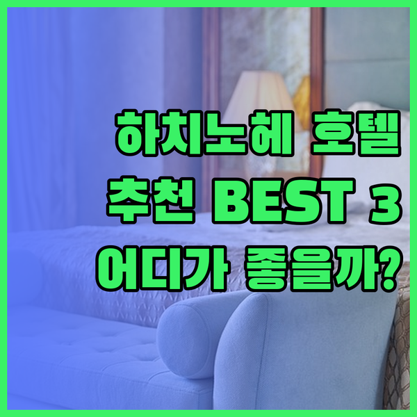 아오모리 하치노헤 호텔 추천 세 곳.