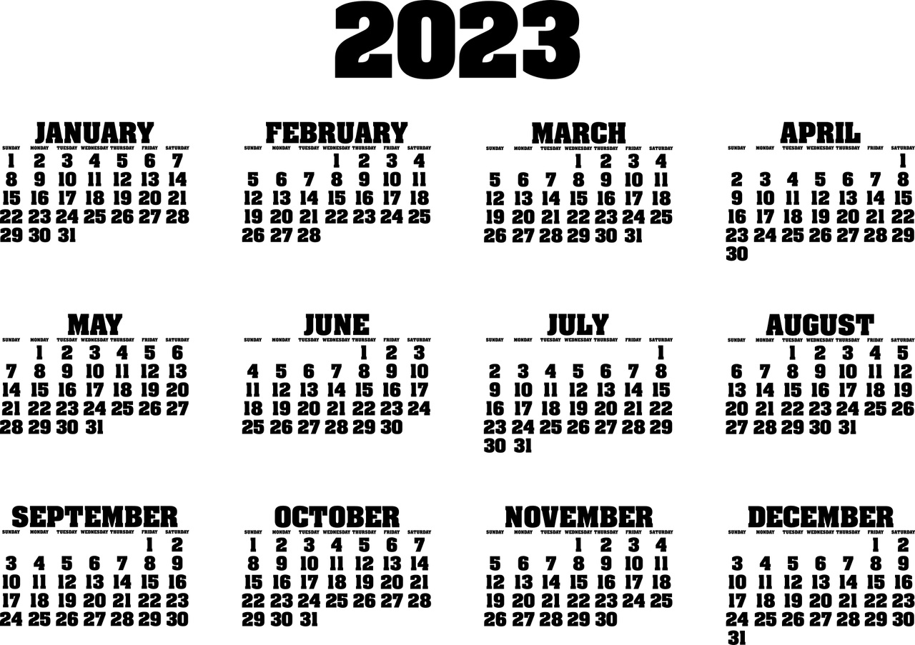 2023 달력 칼랜더 calendar / 이미지소스 픽사베이 pixabay.com