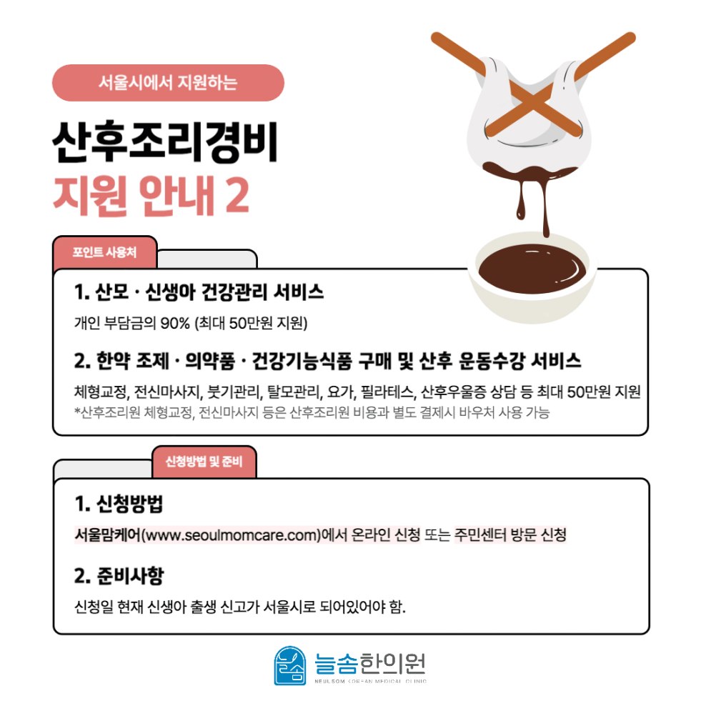 서울시 산후조리경비 지원 포인트 사용처