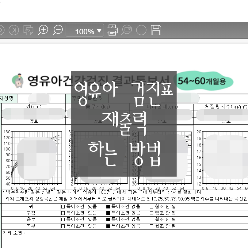 [영유아 검진표 출력 방법] 영유아 검진표 재출력 하고 싶을 때? 병원 갈 필요 없이 집에서 간단하게 출력하세요. (Feat. 4단계로 끝내기)