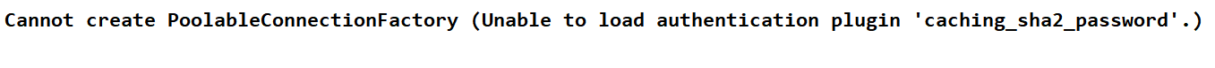  [JSP 오류] java.sql.SQLException: Unable to load authentication plugin 'caching_sha2_password'. mysql 에러