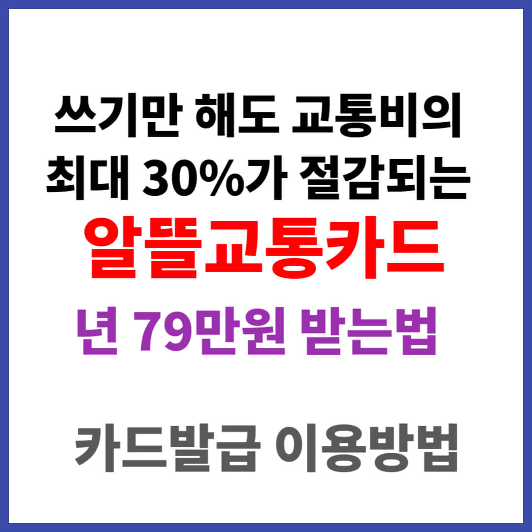 쓰기만 해도 교통비의&nbsp;최대 30%가 절감되는&nbsp;알뜰교통카드