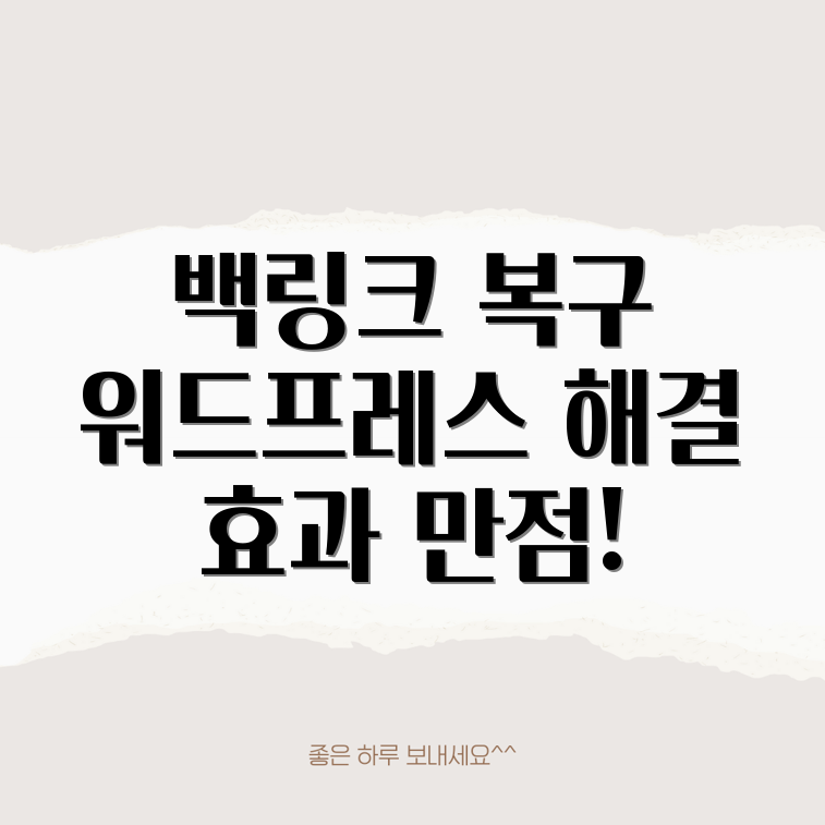 네이버 블로그 백링크 복구