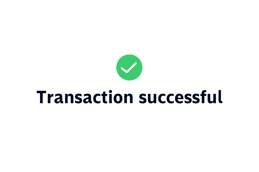 Transaction successful