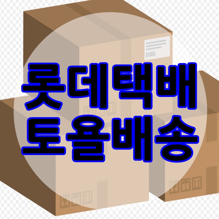 롯데택배 토요일 배송 알려드립니다