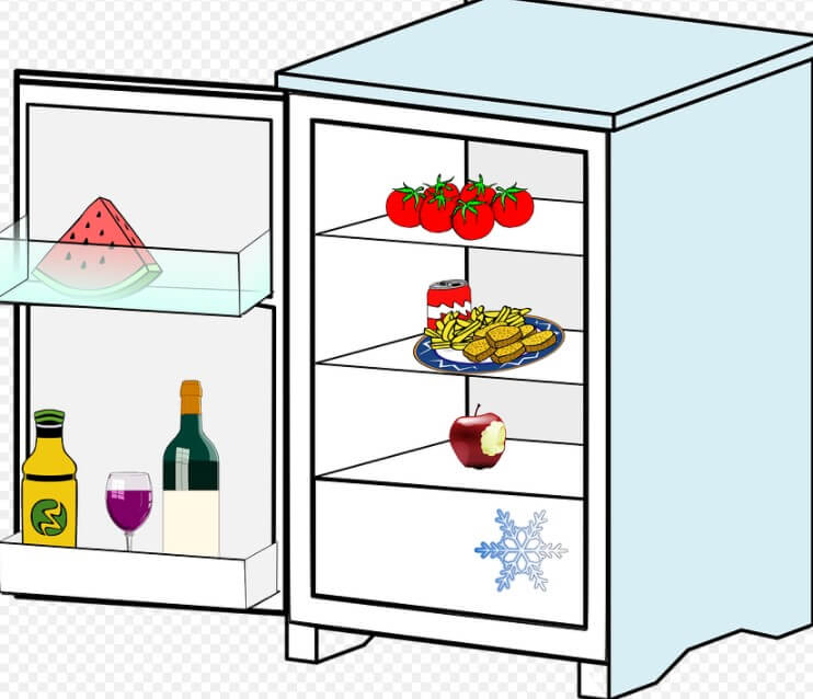 냉장고에 음식이 있는 그림 썸네일