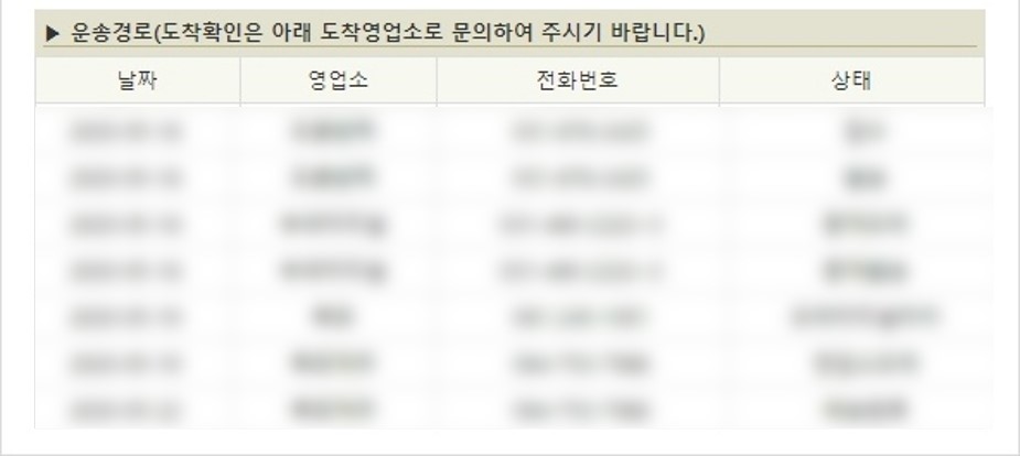 배송 조회 상세 화면