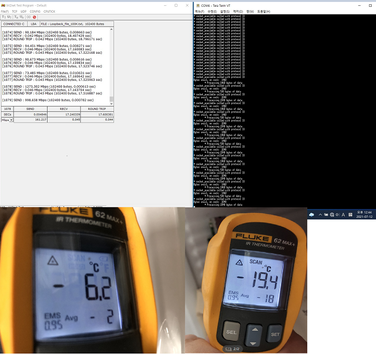 Operation When Wake-Up W5500 in freezer for a long time.