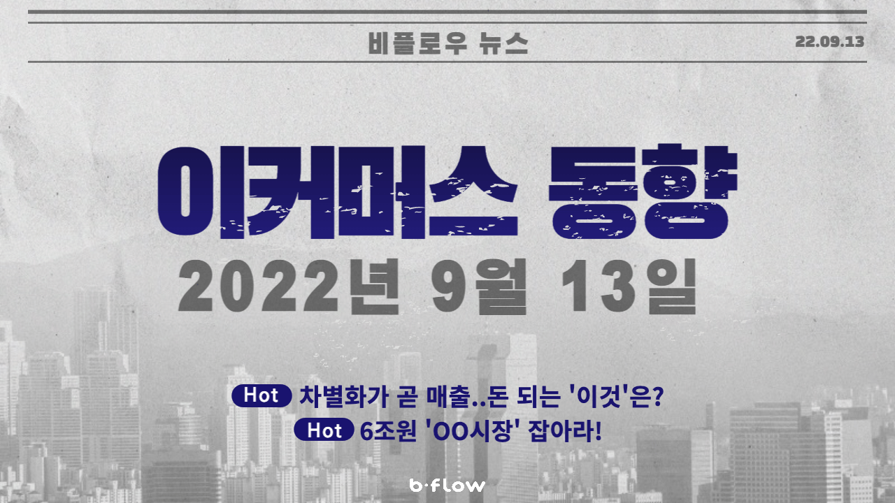  [데일리 이커머스 뉴스] 22.09.13 이커머스 동향 한 눈에 보기!