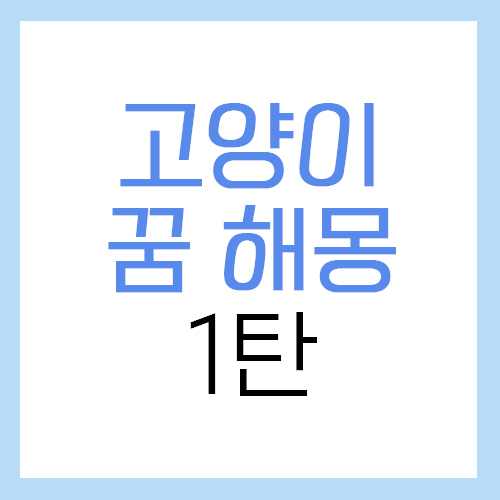  고양이가 집에 들어오는 꿈? 새끼고양이꿈 해몽 길몽/흉몽 정리