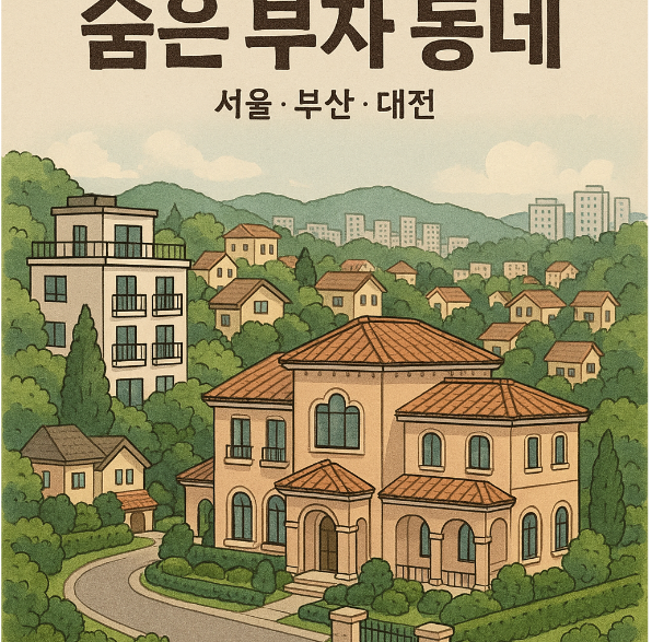 숨은 부자 동네 (서울, 부산, 대전)