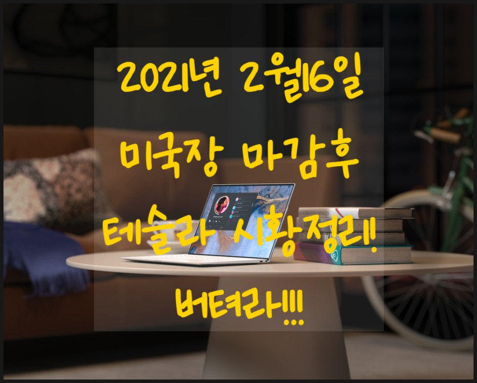  테슬라(Tesla): 2021년 2월 16일 미국장 마감후 시황정리.