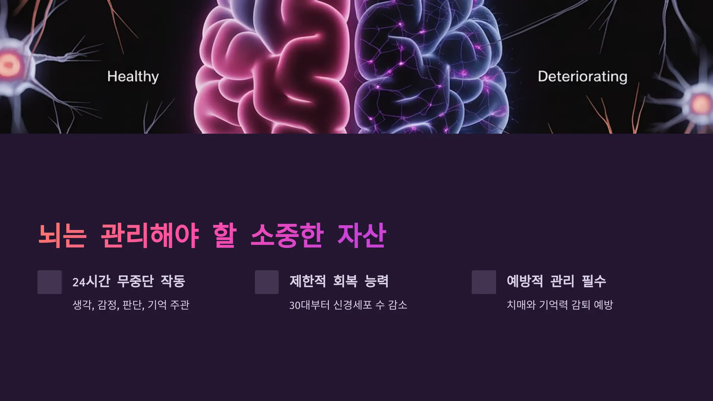 뇌는 소모되는 자원이 아닌, 관리해야 할 자산이다