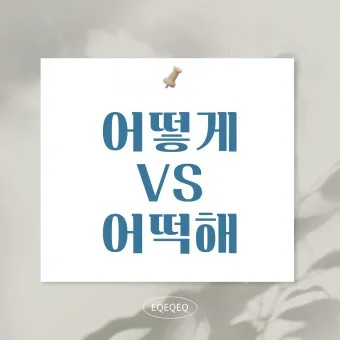 어떻게 어떡해 맞춤법 맞는 표현_26