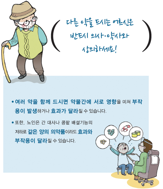 안전상비약-노인이-복용시-주의사항-설명하는-사진