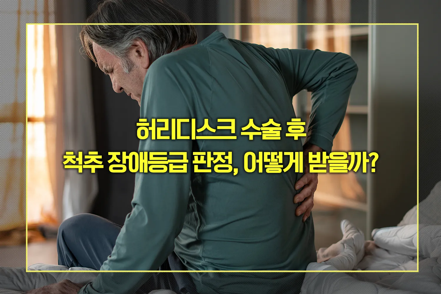 허리디스크 수술 척추 장애등급