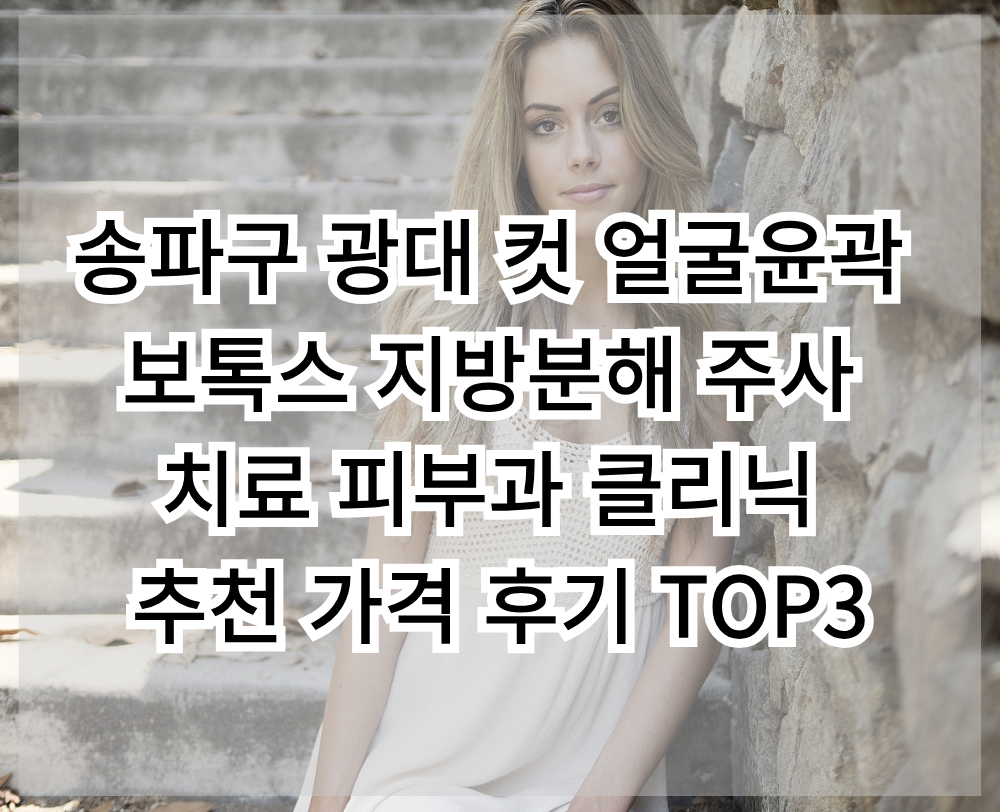 송파구 광대뼈컷 안면윤곽보톡스 지방분해주사 시술 피부과 추천가격 Top 3 리뷰