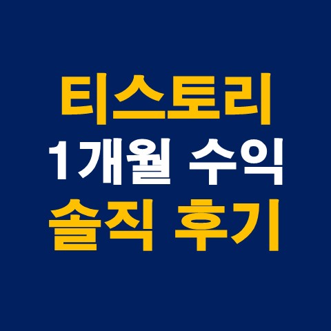  티스토리 블로그 1개월, 구글 애드센스 수익 및 운영 후기