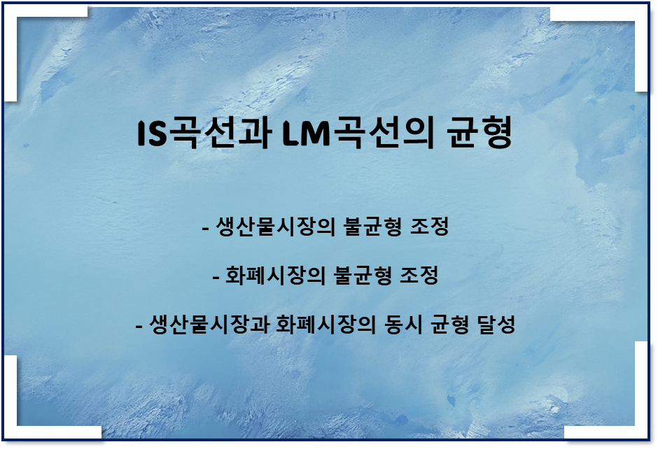 IS곡선과 LM곡선의 균형