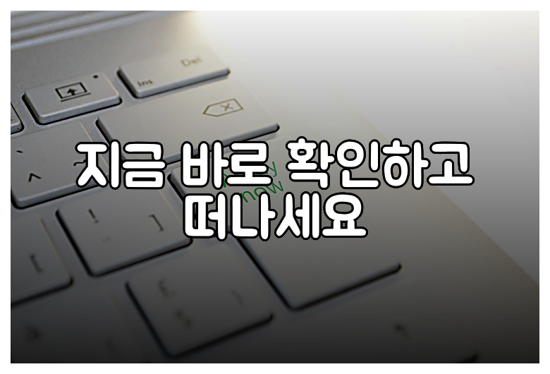 지금 바로 확인하고 떠나세요