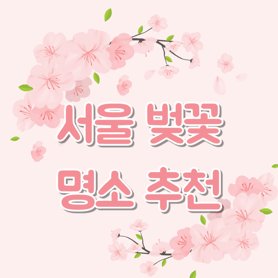 서울 벚꽃 명소 추천