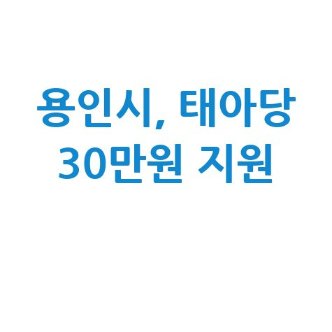 용인시 태아 1명당 30만원 '임신지원금' 지급 신청방법