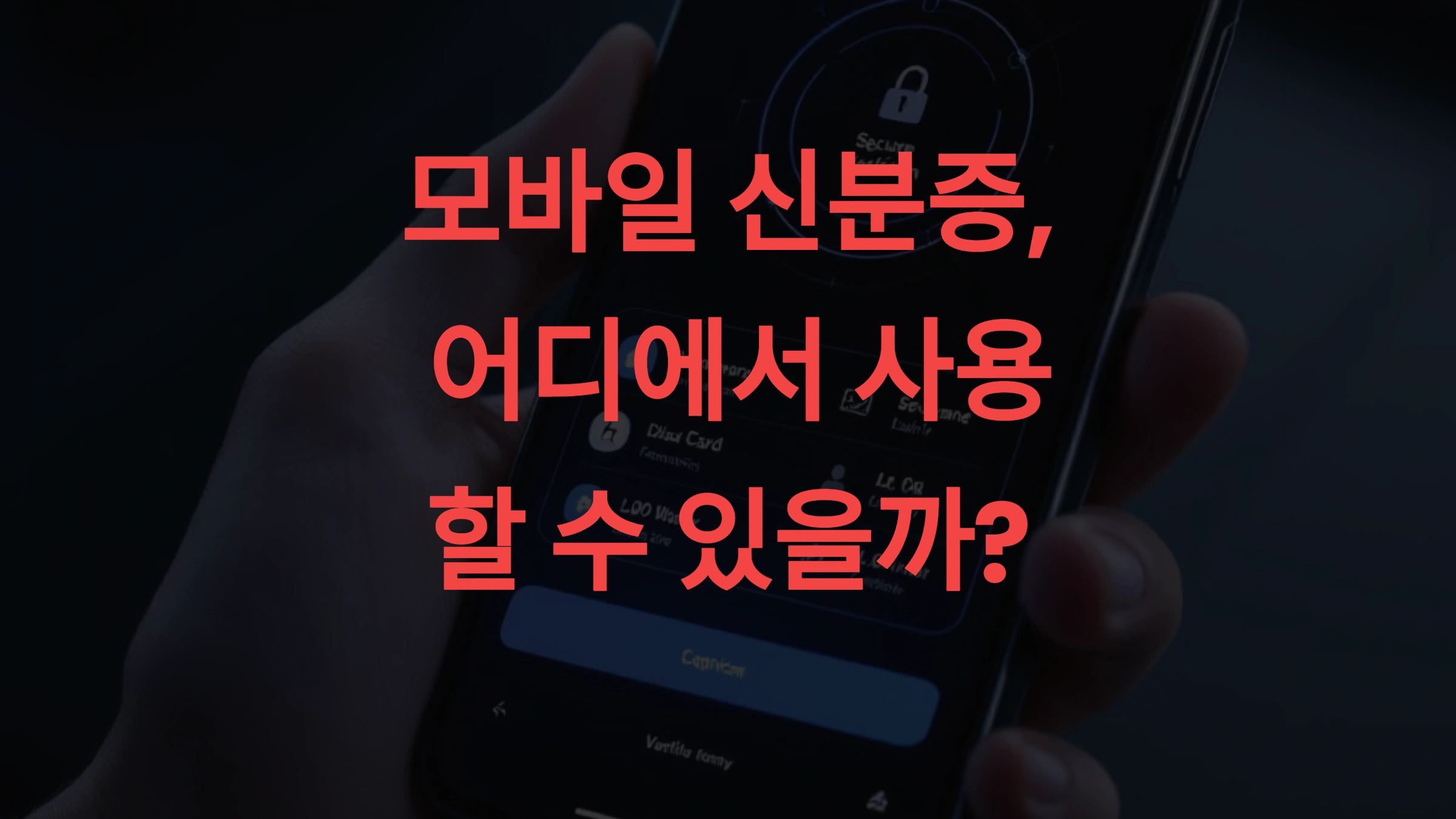 모바일 신분증, 어디에서 사용할 수 있을까 2025년 최신 가이드