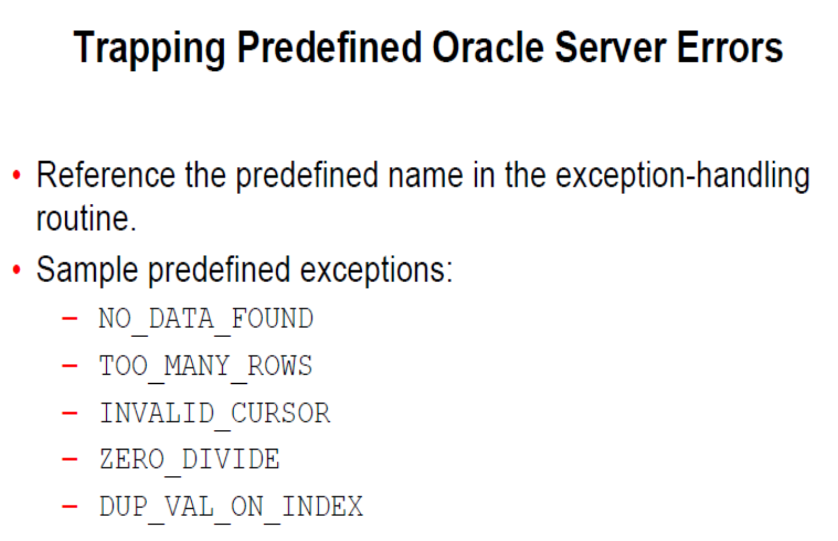 026 [Oracle PL/SQL] Exceptions