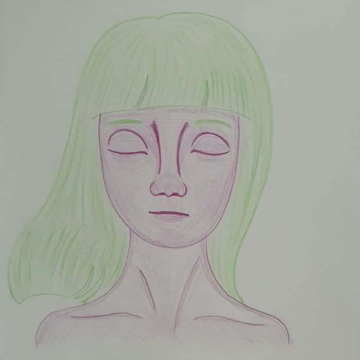  차분하게 Keep Calm 일러스트 그림 드로잉 2020 명상의 시간