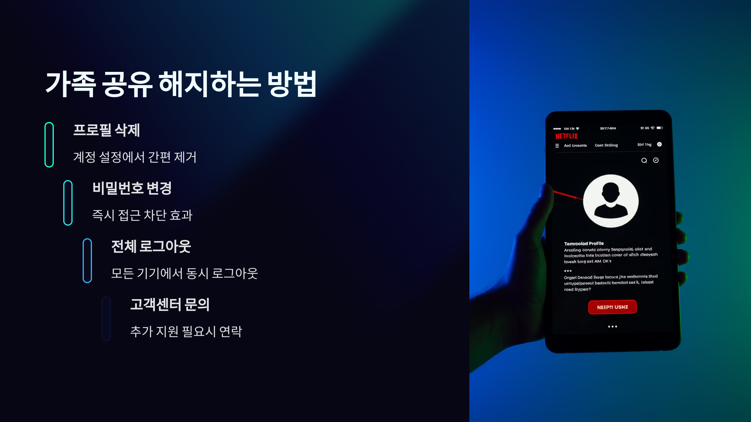 가족 공유 해지하는 방법