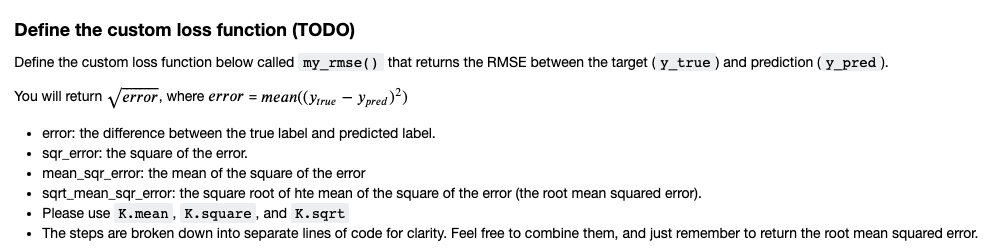  [Tensorflow 2][Keras] Week 2 - Programming Assignment: Creating a custom loss function