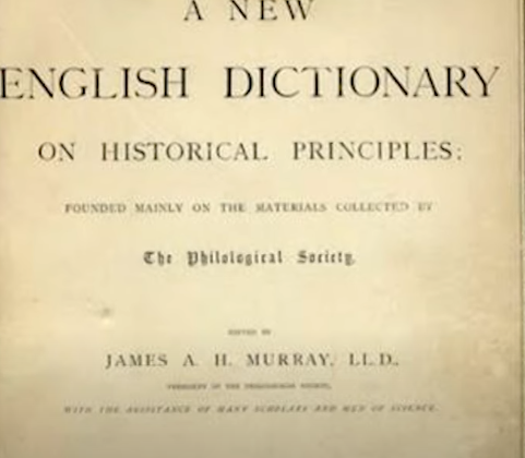 1884년 첫 발행된 옥스포드 사전