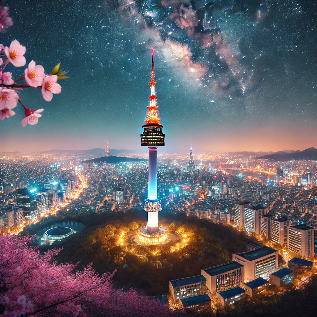 남산타워 야경 전경
