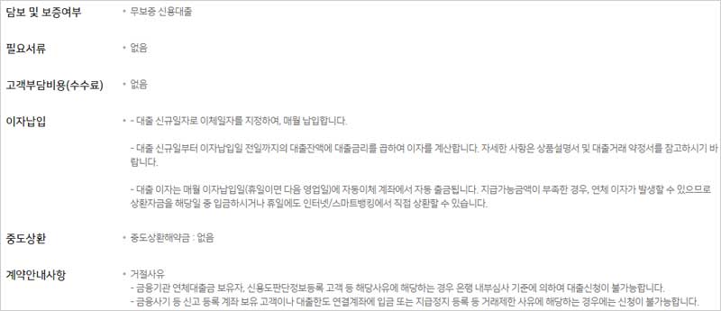 NH농협-올원-비상금-대출-담보-서류-중도상환수수료-설명-이미지