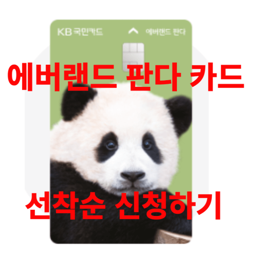  KB 국민, 에버랜드 판다 카드(푸바오 에디션) 선착순 할인 혜택