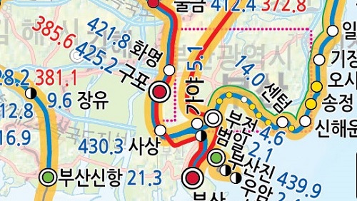 부전역에서 출발하는 KTX 이음 중앙선 노선 기차 시간표